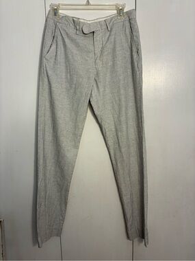 J Crew Men Pants Micro Stripe Linen Blend Bowery 29x32 Luxury Old Money Preppy